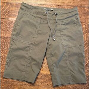 Prana nylon shorts, 12” inseam, Size small, khaki color. Excellent condition.
